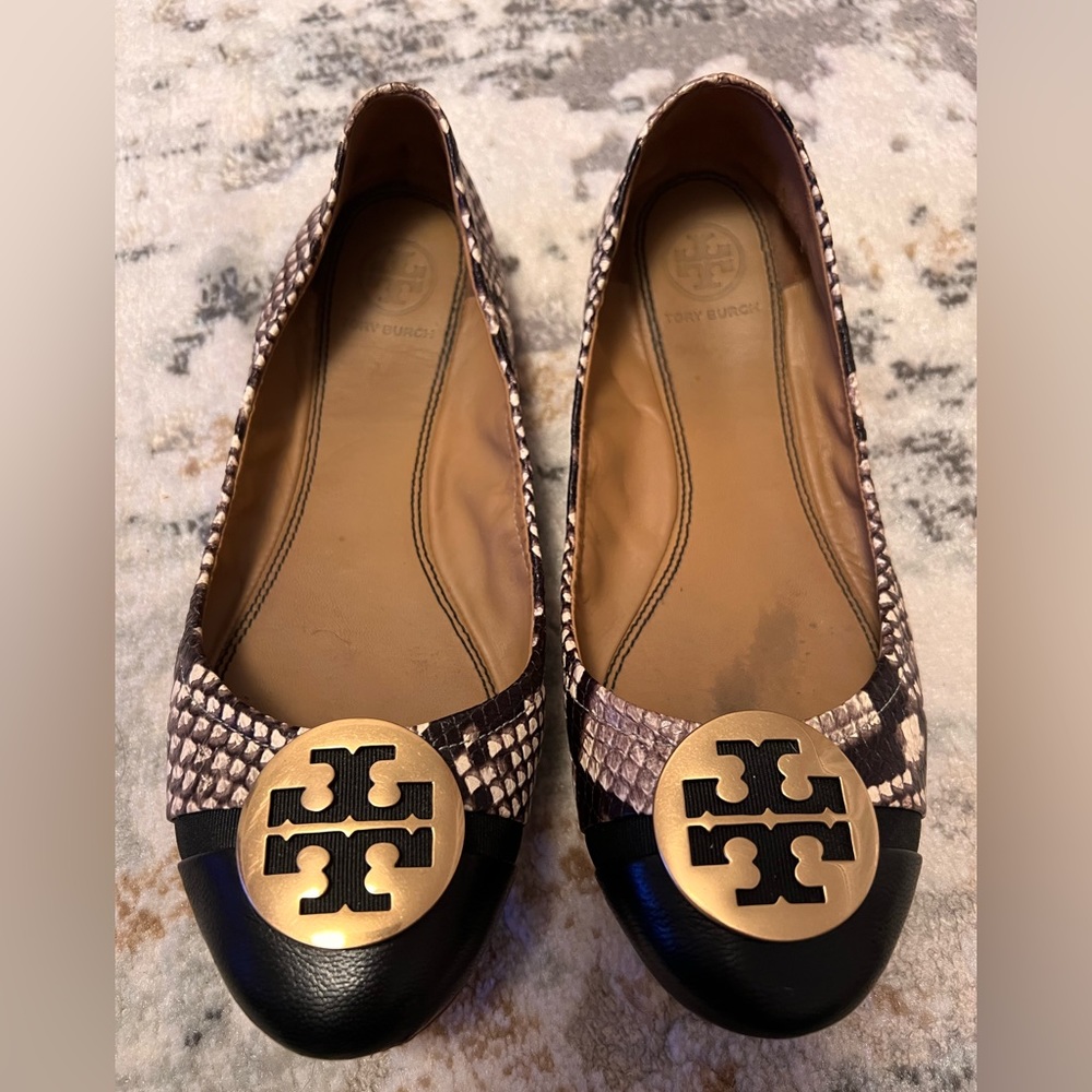 Tory Burch leather ballet print flats